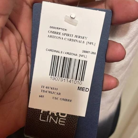 Ombre spirit Jersey Arizona Cardinals size S and M - Picture 5 of 5